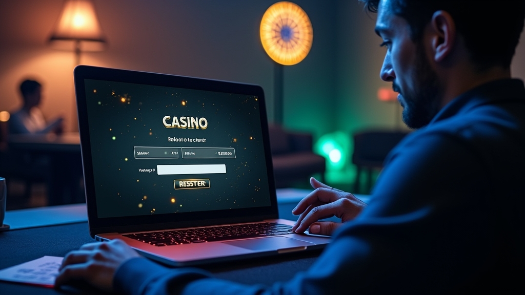 حقل كود البونص ظاهر أثناء التسجيل داخل واجهة كازينو داكنة